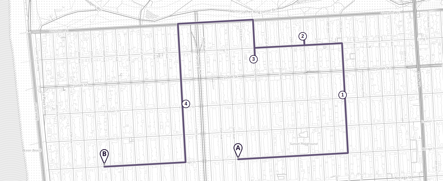 Optimized route example