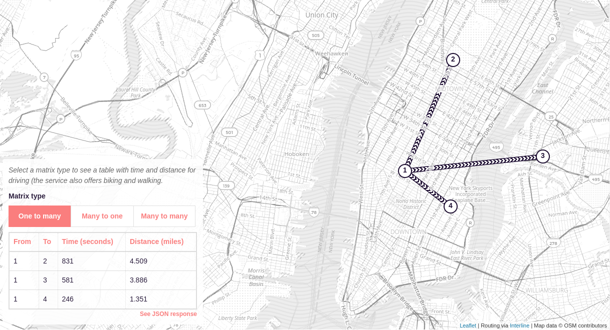 Matrix one to many example